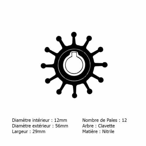 Turbine-2081-pompe-ancor-PM16    Turbine-2081-pompe-ancor-EP34-EP36    Impeller-nitrile-2081 2081/ Pompe PM16 / EP34 / EP60