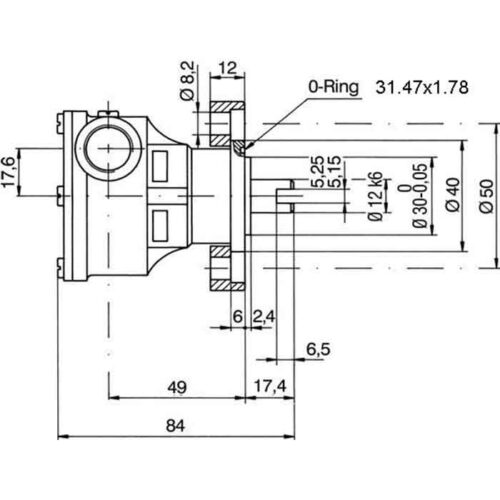 Pompe eau de mer adaptable pour les moteurs Bukh  DV 20 / DV 24 / DV 29 / DV 32    Référence Bukh 610G0120  /   610G0130    Johnson : 10-35241-1 BUKH DV20 / DV24 / DV29 / DV32